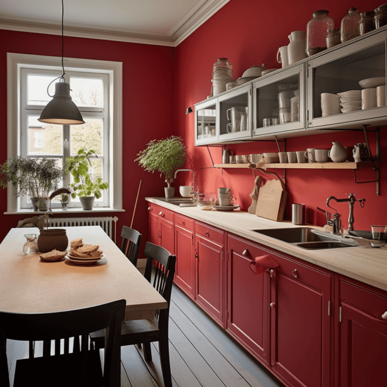 kitchen decor ideas red